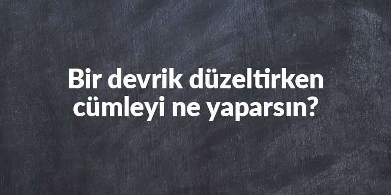 devrik-cumle