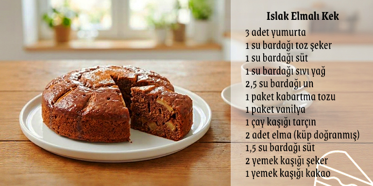 Yemesi Pek Keyifli Elmalı Kek Tarifleri